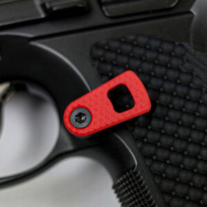 Lok Grips Shadow 2 G10 Mag Release Button - Oversized - R&oslash;d