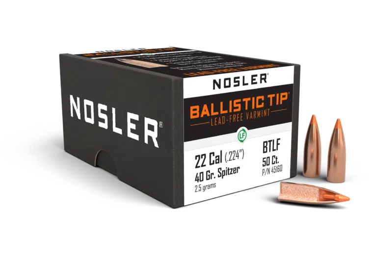 Nosler 22 Caliber 40gr Ballistic Tip Lead Free (100 stk)