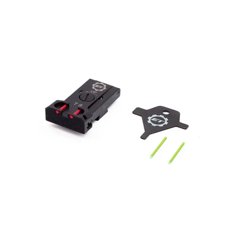 Eemann Tech Adjustable Rear Sight with Fiber Optics for CZ 75 TS/TS2