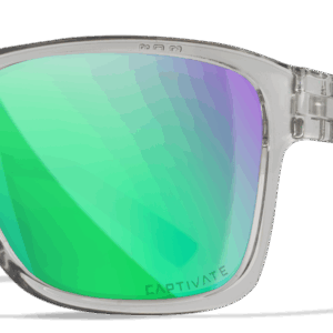 Wiley X Trek - Glas: CAPTIVATE&trade; Polaroid Gr&oslash;n Spejl Stel: Blank Transparent Lysegr&aring;