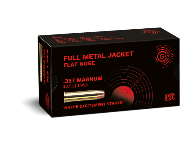 GECO .357 Magnum FULL METAL JACKET FLAT NOSE 10,2g