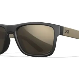 Wiley X OVATION - Glas: CAPTIVATE&trade; Tungsten Spejl, Stel: Mat Sort/Sandfarve